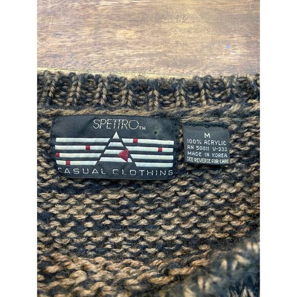 Spettro Black Gray Long Sleeves Crew Neck Sweater Size Medium - Picture 5 of 5